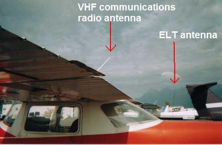 ELT and comm antennae
